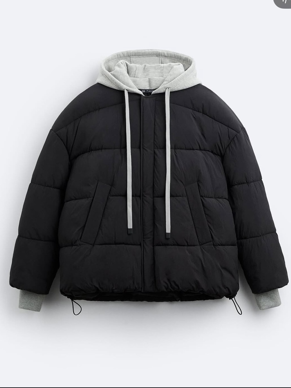 NWOT Men’s black Zara puffer size medium